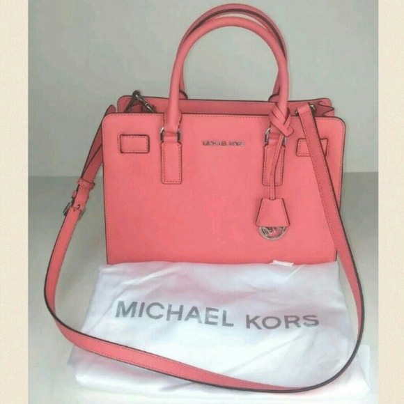 MICHAEL Michael Kors Handbags - Michael Kors Dillon Saffiano Purse Pink Handbag